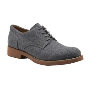 GH Bass Emmie Tweed Oxford Shoes Gray Lace Up Size 7M